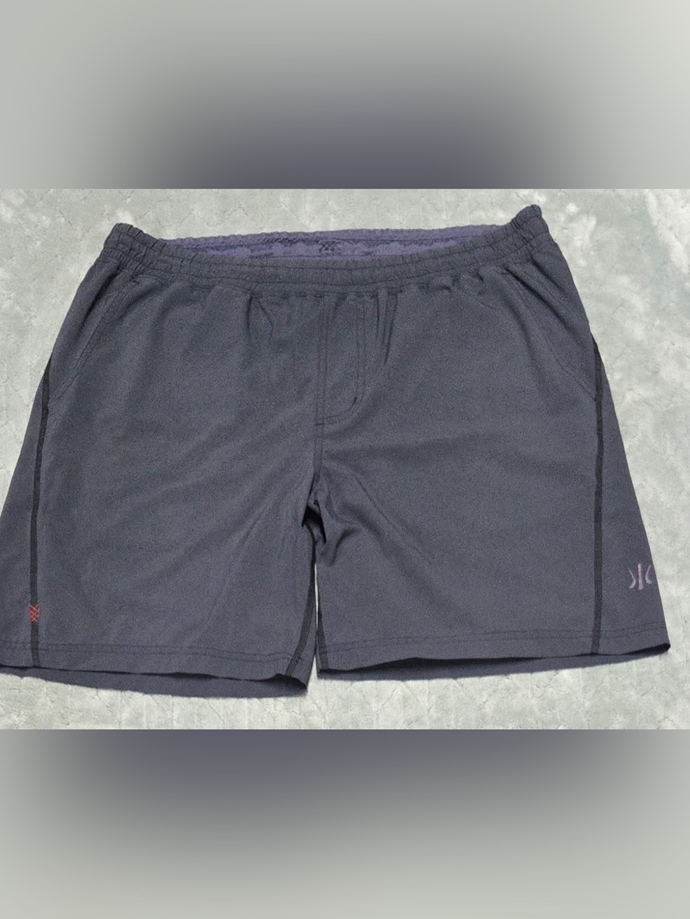 RHONE Men's Navy Athletic Shorts with Elastic Waist